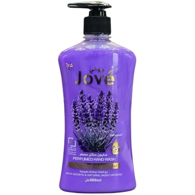 Jove HAND WASH LAVENDER 500ML | GENTLE & MOISTURIZING HAND CLEANSER | INFUSED WITH NATURAL LAVENDER EXTRACTS | SOFT & HYDRATED HANDS | PH BALANCED & PARABEN-FREE | LONG-LASTING RELAXING FRAGRANCE - Image 1